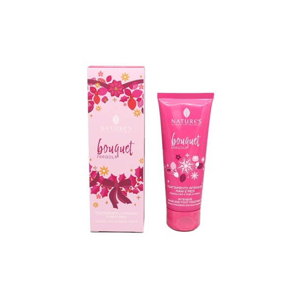 BOUQUET FRAGOLA TRATTAMENTO INTENSIVO MANI E PIEDI 75ml NATURE'S - immagine 2