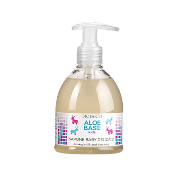 BIOEARTH ALOE BASE KIDS SAPONE BABY DELICATO AL LATTE D'ASINA - immagine 2