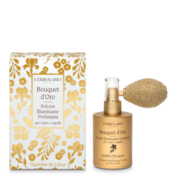 POLVERE ILLUMINANTE PROFUMATA CORPO E CAPELLI ed.limitata - BOUQUET D'ORO - L'ERBOLARIO - immagine 2