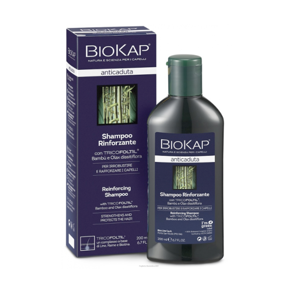 SHAMPOO ANTICADUTA RINFORZANTE BIOKAP BIOSLINE - immagine 2