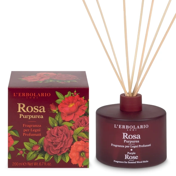 ROSA PURPUREA FRAGRANZA PER LEGNI PROFUMATI 200 ml L'ERBOLARIO - immagine 2