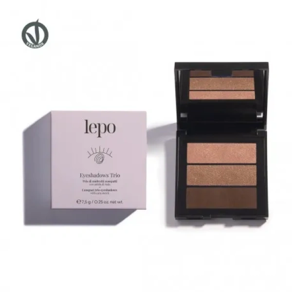 EYESHADOW TRIO - TRIS DI OMBRETTI COMPATTI - 01 MARRONE DORATO - LEPO (NEW PACK)