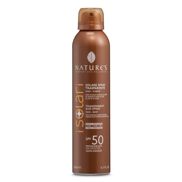 NATURE'S SPRAY TRASPARENTE SOLARE VISO CORPO SPF 50