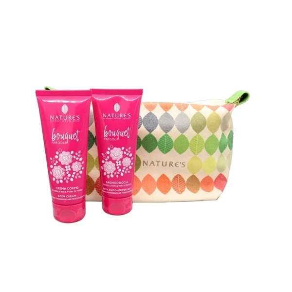 POCHETTE BAGNOSCHIUMA CREMA CORPO BOUQUET FRAGOLA NATURE'S