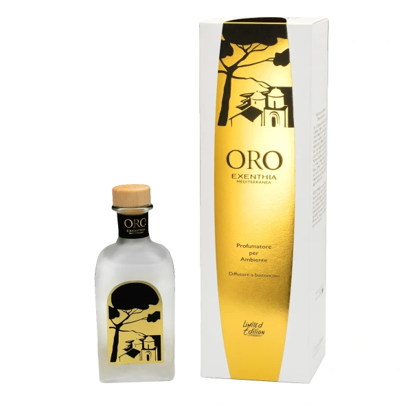 ORO - PROFUMATORE PER AMBIENTE DIFFUSORE A BASTONCINO 250ML - EXENTHIA MEDITERRANEA