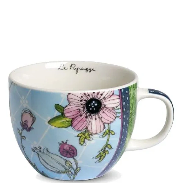 TAZZA COLAZIONE LE PUPAZZE AZZURRA