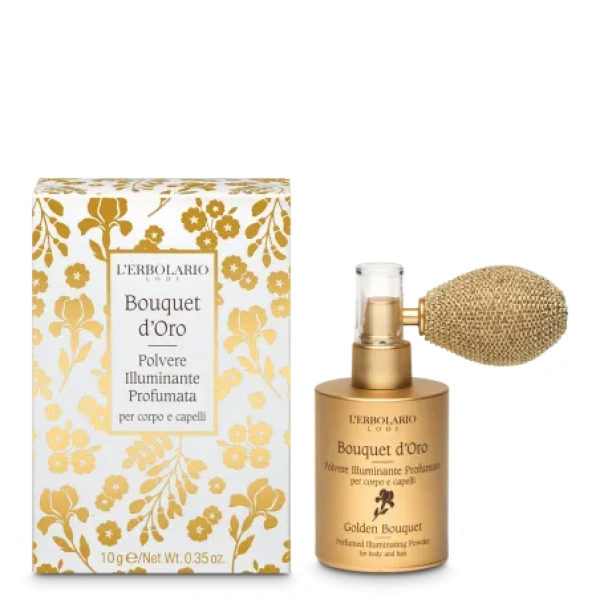 POLVERE ILLUMINANTE PROFUMATA CORPO E CAPELLI ed.limitata - BOUQUET D'ORO - L'ERBOLARIO