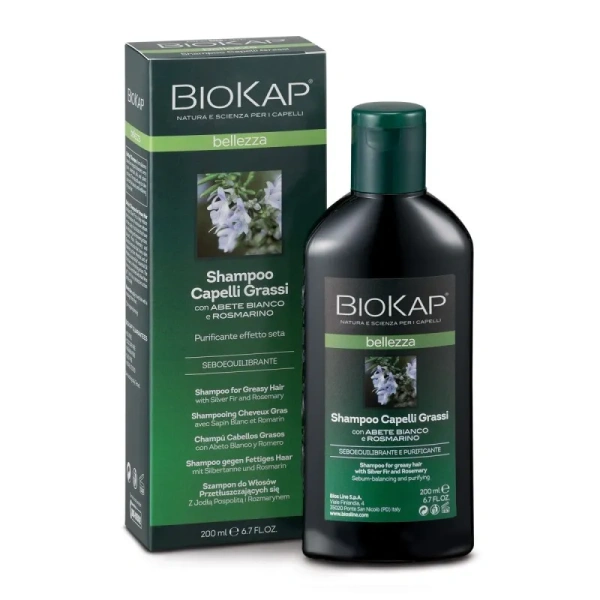 BIOKAP SHAMPO CAPELLI GRASSI BIOSLINE - immagine 2