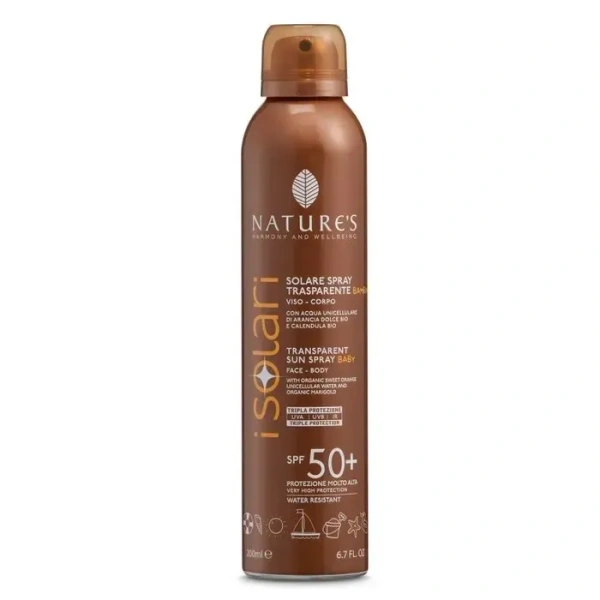 SPRAY TRASPARENTE SPF 50 BAMBINI NATURE'S SOLARI