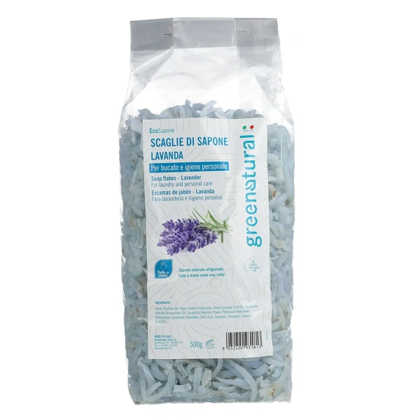 GREENATURAL SCAGLIE DI SAPONE LAVANDA 500ML