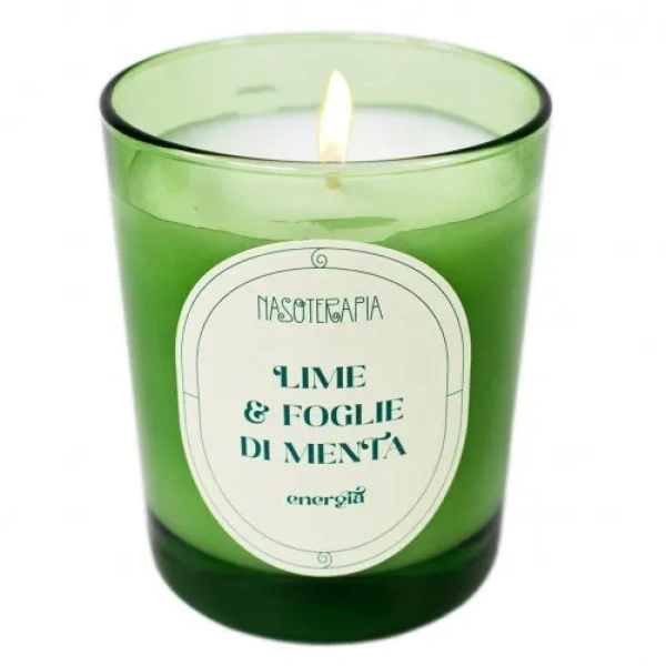 LIME&FOGLIE DI MENTA - CANDELA 180GR - NASOTERAPIA/HP - immagine 2