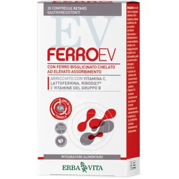 FERRO EV RETARD ERBAVITA 30 COMPRESSE - immagine 2